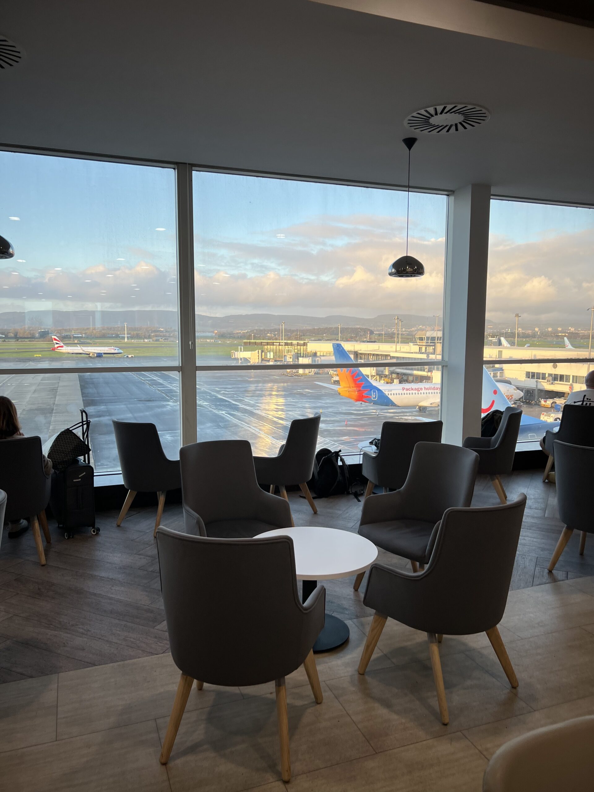 View of the Glasgow Airport Tarmac