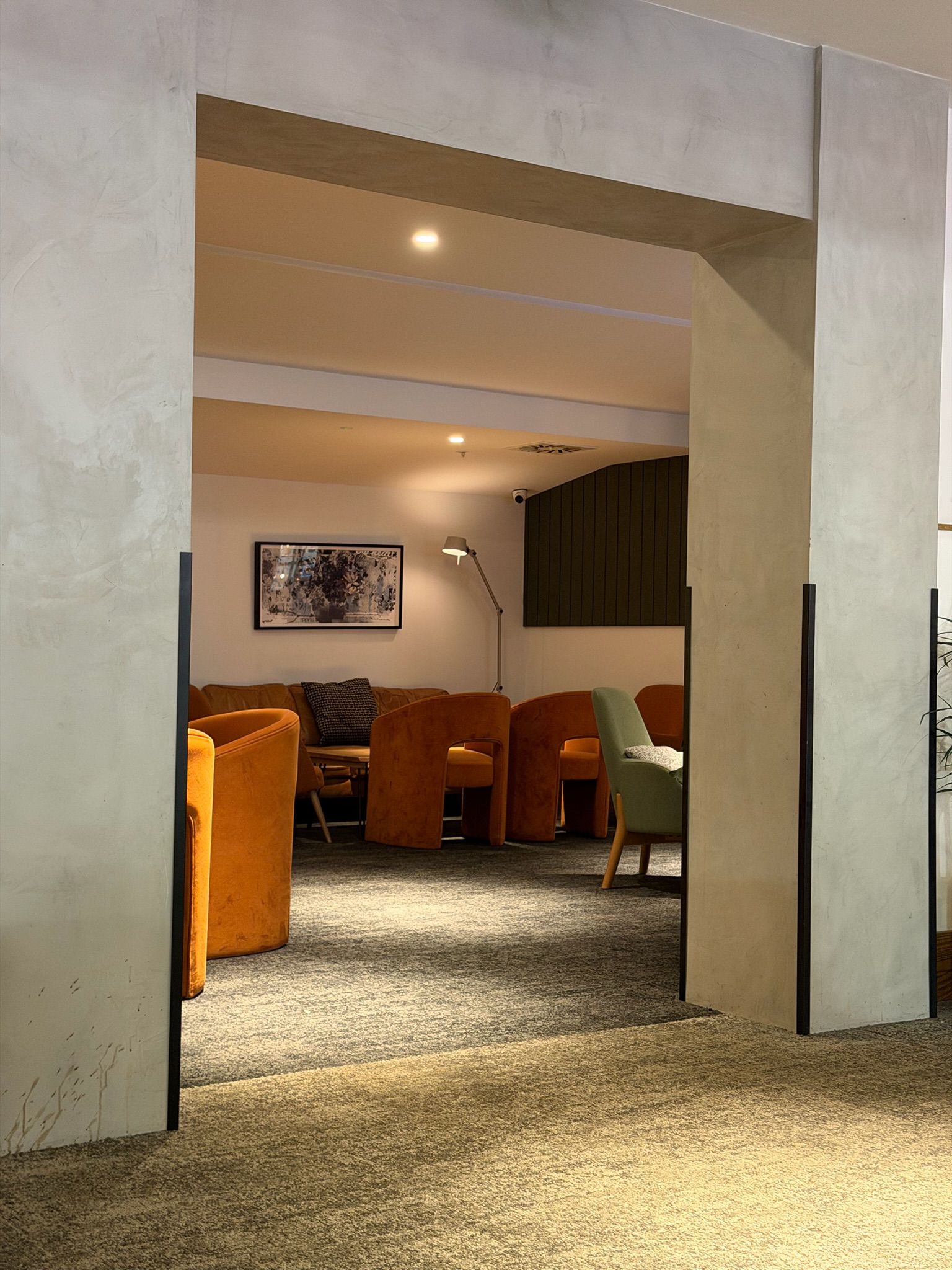 A quiet seating section at My Lounge Luton Airport