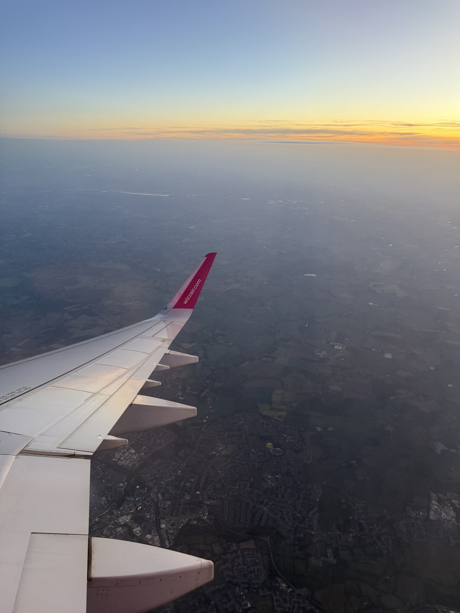 View from a London Luton Airport takeoff