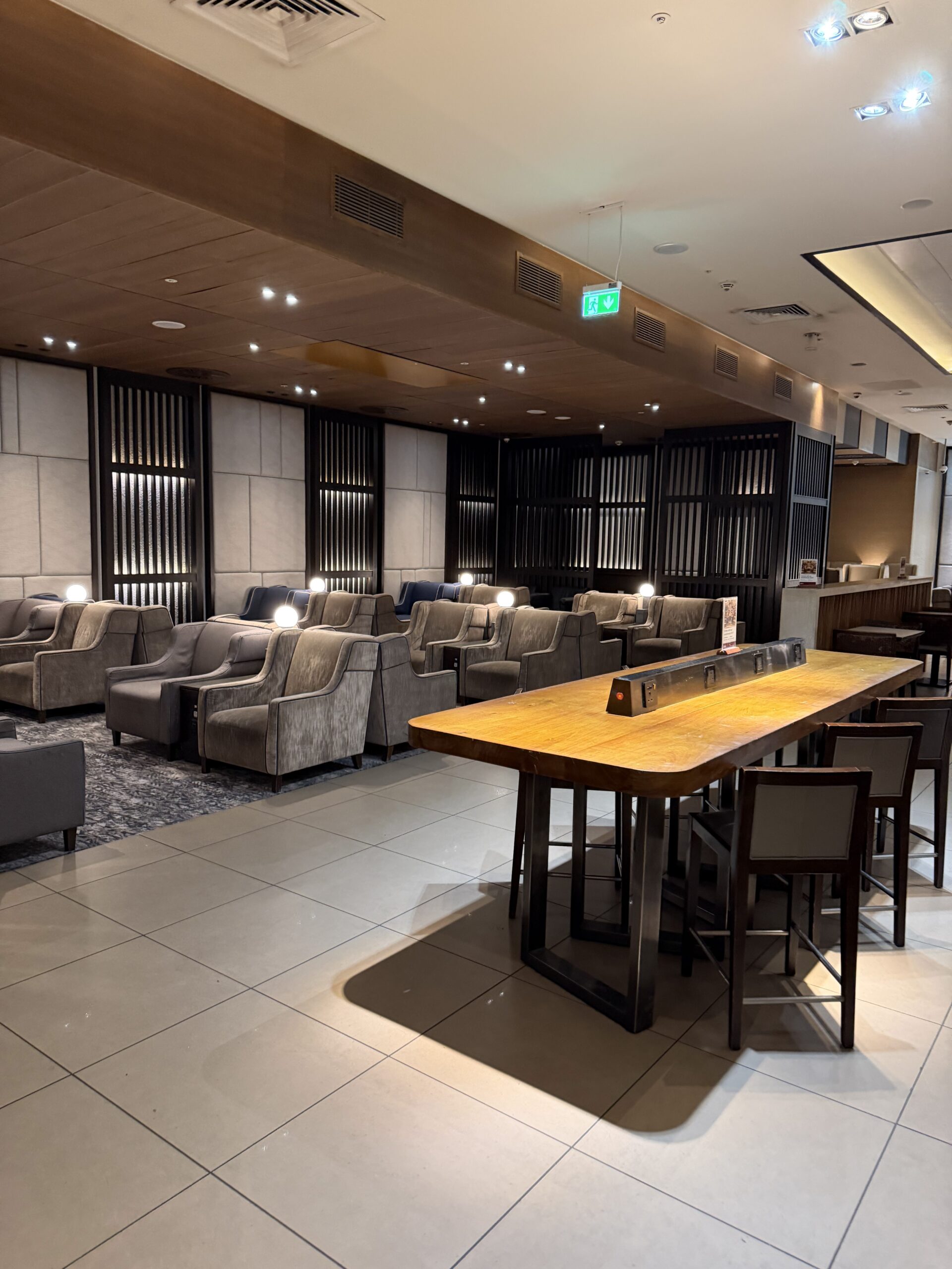 Main seating area at the Plaza Premium Lounge Heathrow Terminal 2