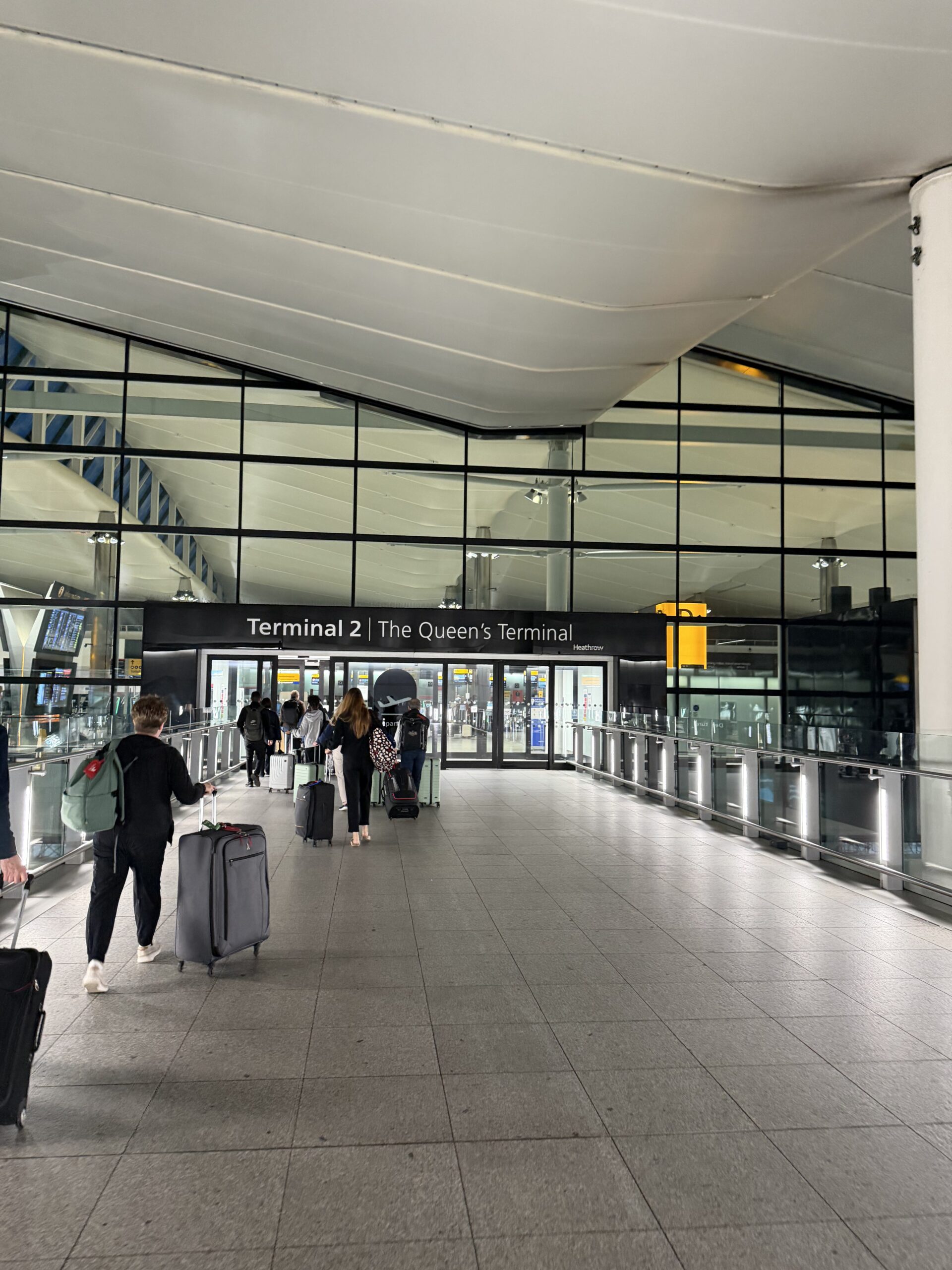 Entrance to the Heathrow Terminal 2 building